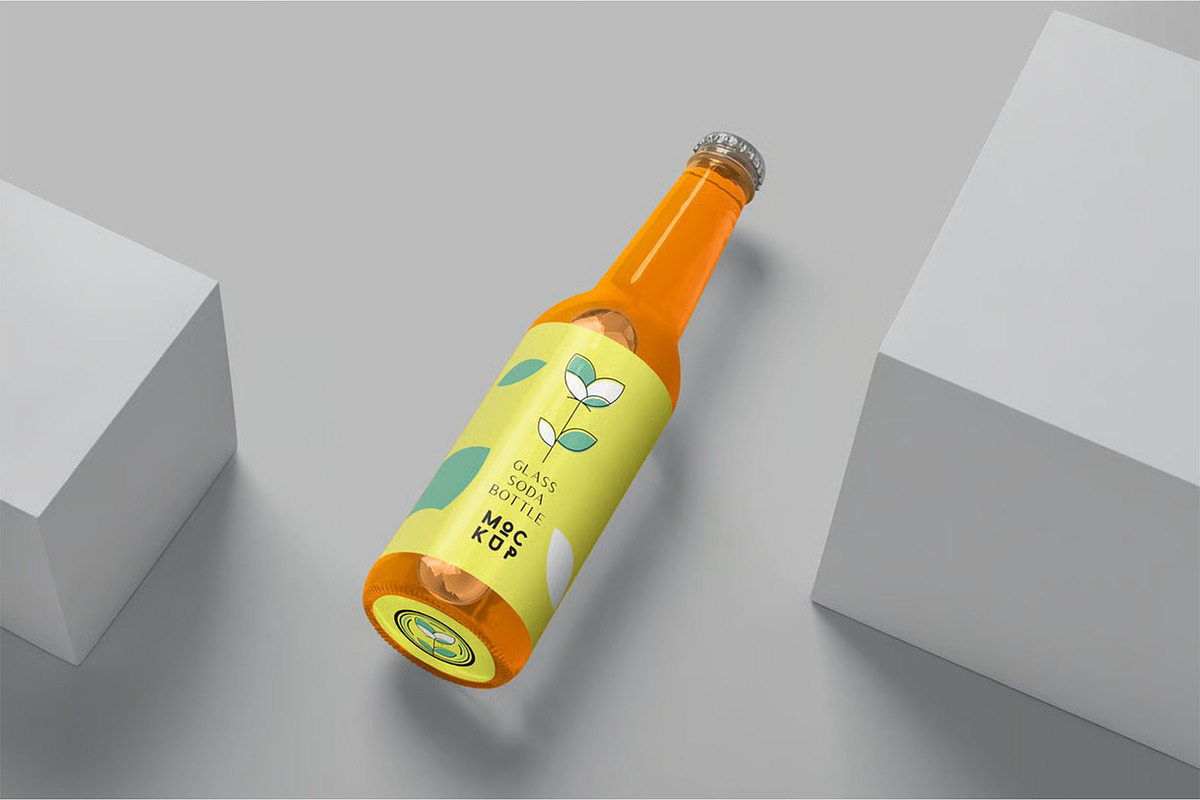 Glass Soda Bottle Mockups, a Product Mockup by megostudi0 (Photo 5 of 7)