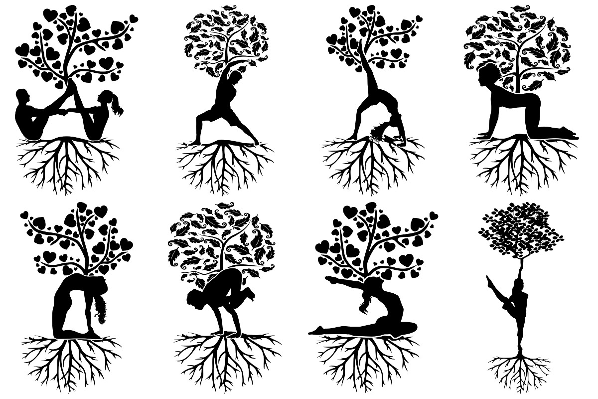 Yoga Tree of Life AI EPS PNG, an Illustration by FrankiesDaughtersDesign (Photo 2 of 6)