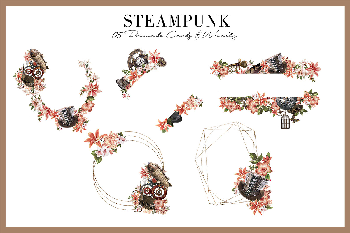 Steampunk | 70 Elements ClipArt, an Illustration by Luiz da Rolt Grathwohl (Photo 4 of 7)