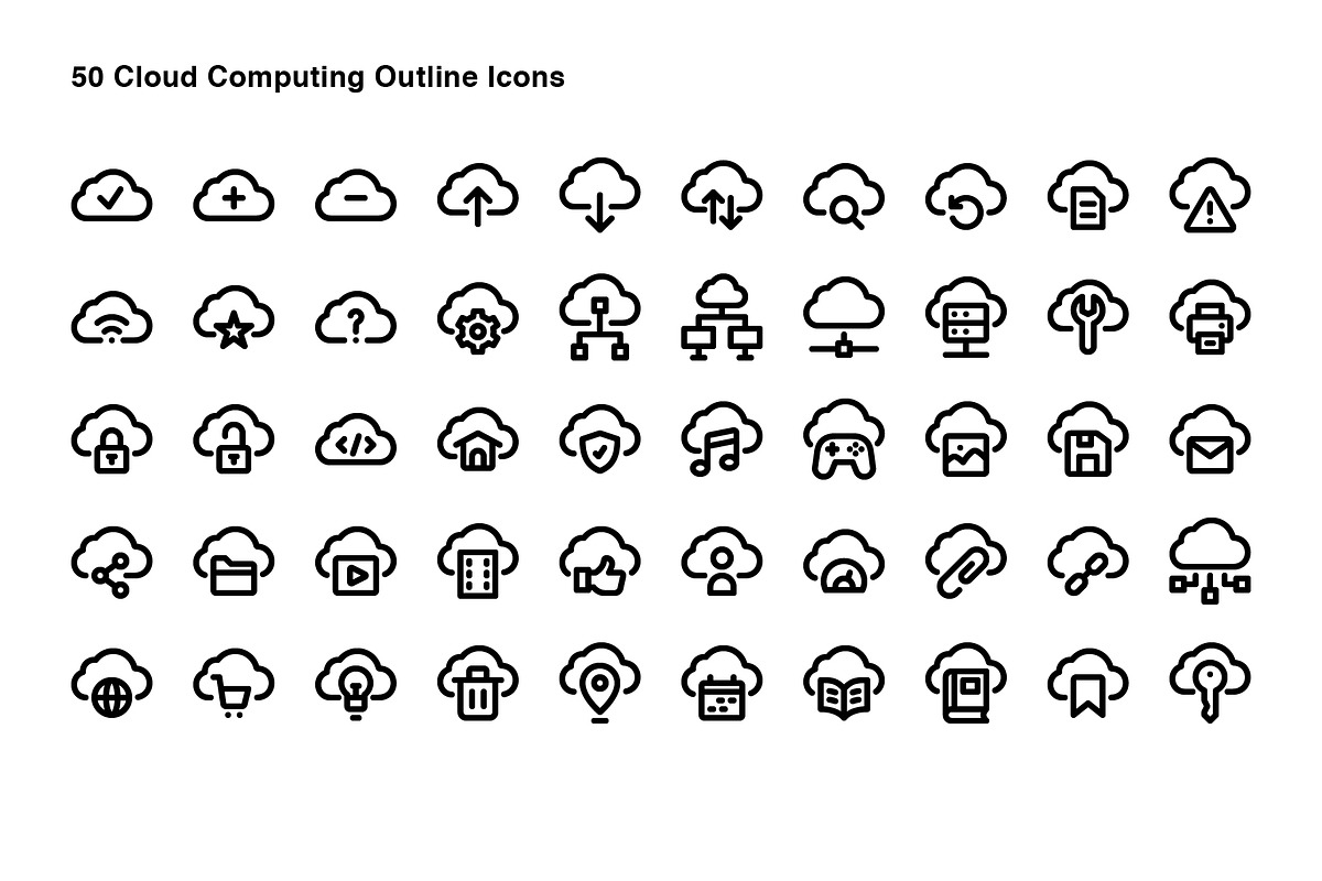 Cloud Computing Icons, an Icon by Ayub_Irawan (Photo 2 of 3)