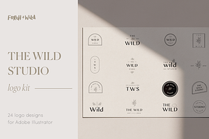 The Wild Studio Modern Logo Bundle, a Branding & Logo Template by Forth and Wild