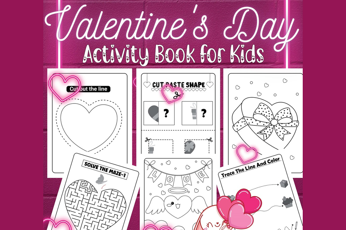 Valentine's Day Activity Book, a Seasonal Illustration by Sourcedigi (Photo 1 of 3)