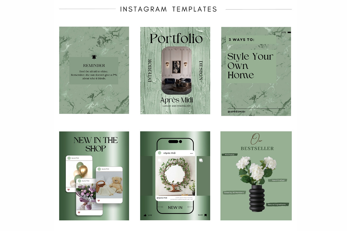 Canva Branding Kit Green Sage, a Branding & Logo Template by CopertiniStudio (Photo 6 of 8)