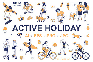 Active Holiday Bundle, a Sport Illustration by Mariia Kovalchuk
