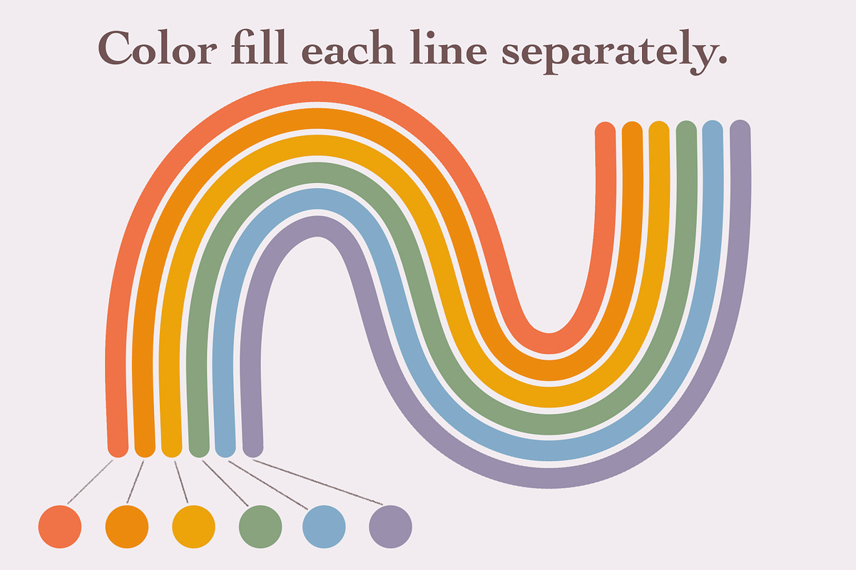 Multi Line Procreate Brushes, a Brush Add-On by The Creative Bix (Photo 3 of 8)