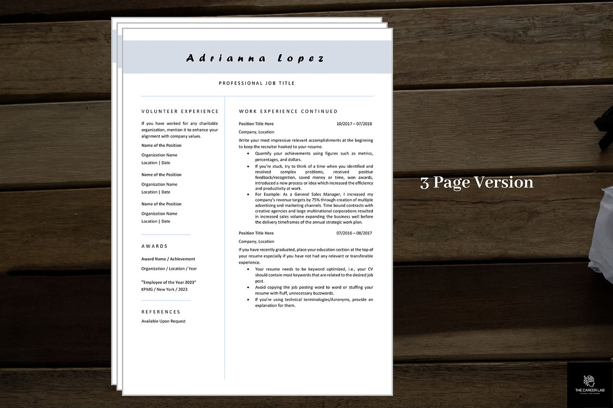 Simple ATS friendly Minimalist CV, a Resume Template by The Career Lab (Photo 5 of 10)