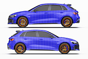 2026 Sport Performance Hatchback Set, an Advertising Mockup by Halal Graphic Studio (Thumbnail 9 of 12)
