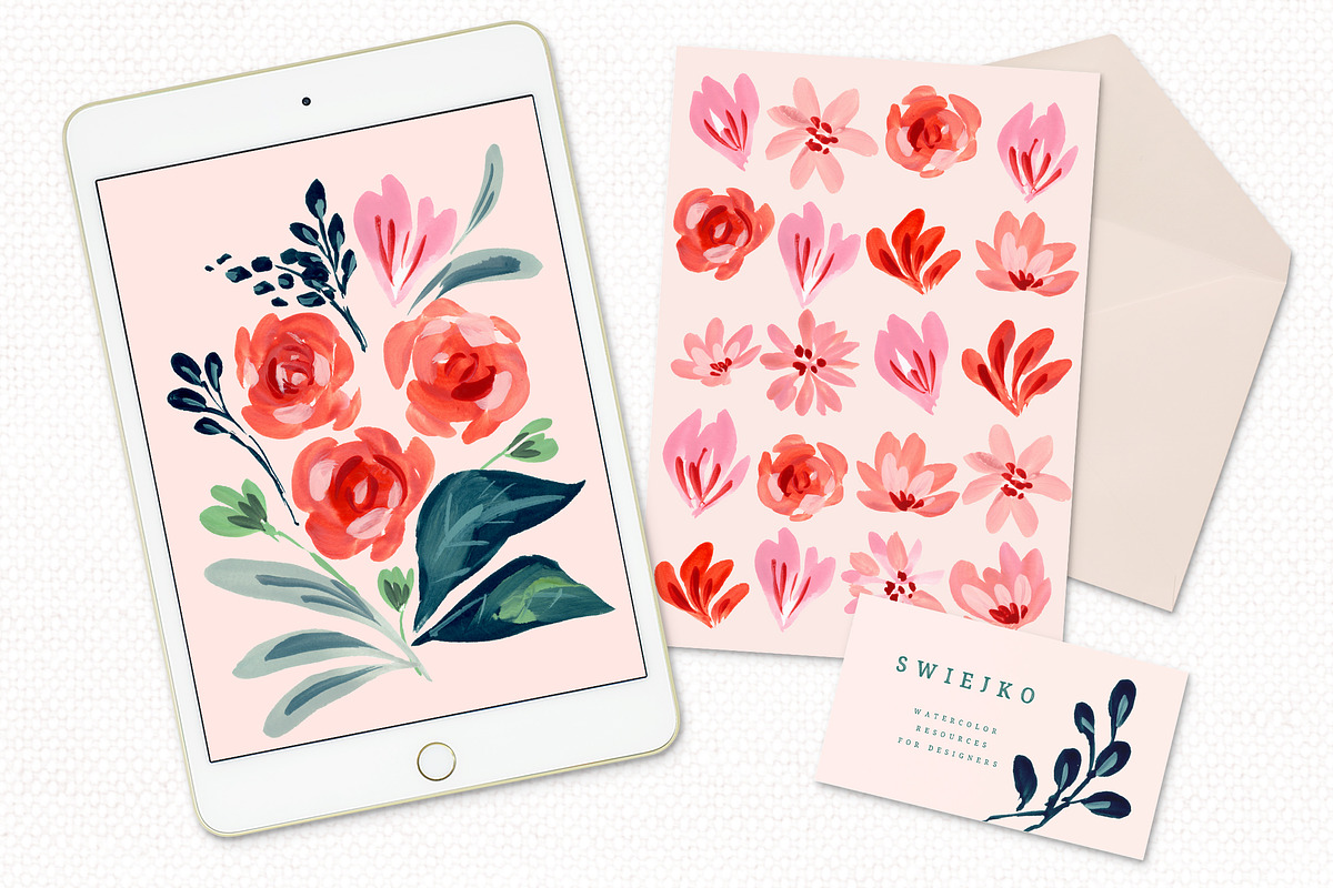 Simple Gouache Flowers, a Decorative Illustration by swiejko (Photo 3 of 5)