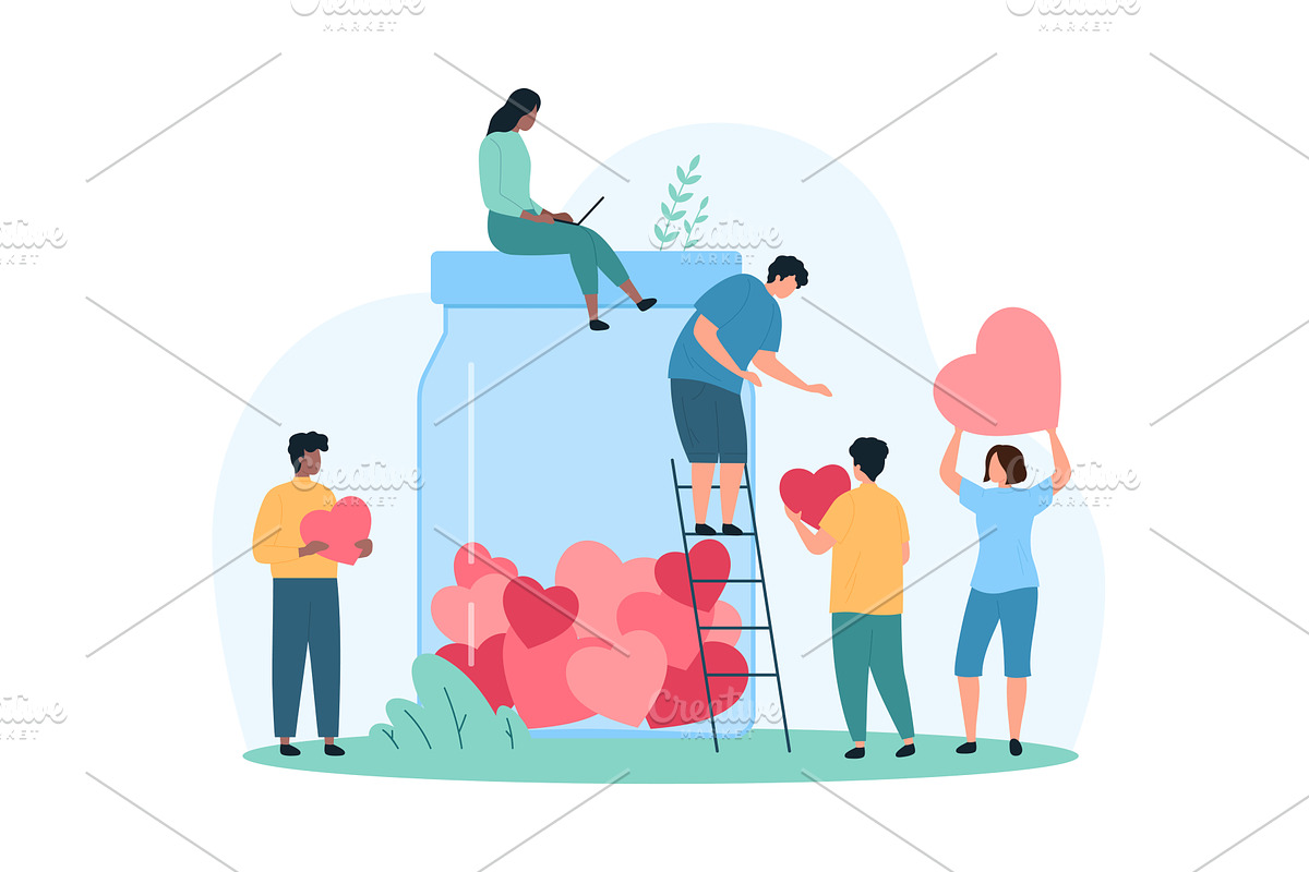 Charity social campaign generous, a Person Illustration by Flashvector