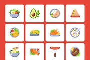 100 Food Flat Icons, an Emoji Icon by Prosymbols (Thumbnail 10 of 11)