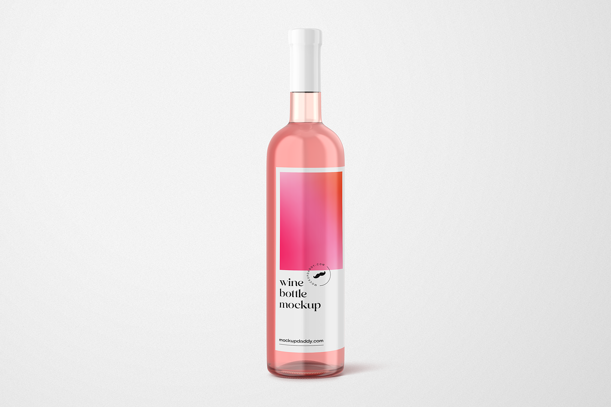Wine Bottle Mockup, a Packaging Mockup by Mockupdaddy (Photo 11 of 22)