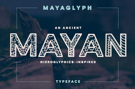 Mayaglyph Aztec Aesthetic Font, a Sans Serif Font by Parker Creative