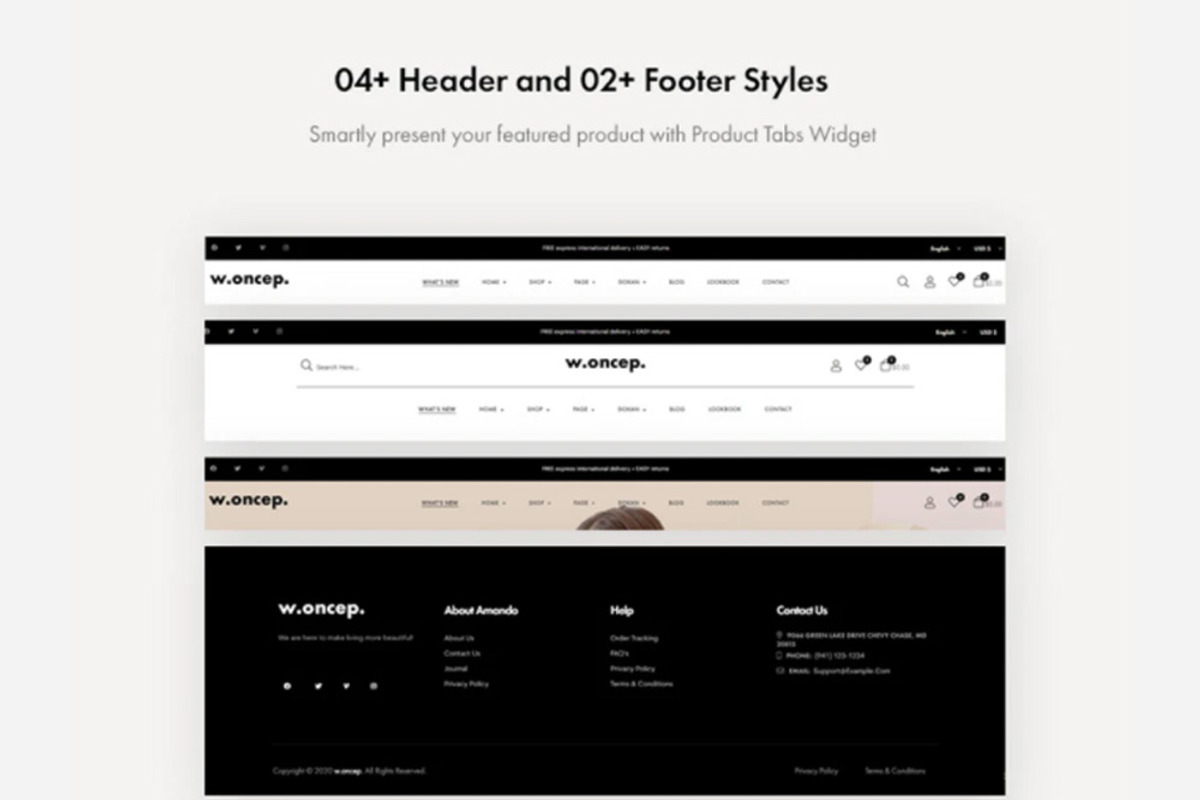 Leo Woncep High-End Women Fashion Pr, a Bootstrap Template by LeoTheme (Photo 3 of 13)