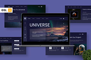 Universe - Outer Space Google Slide, a Presentation Template by Deepslide Studio (Thumbnail 1 of 6)