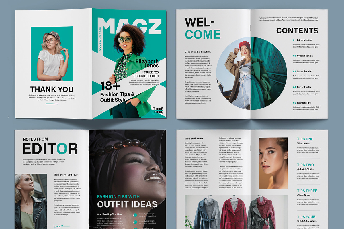 Fashion Magazine Template, a Magazine Template by ContestDesign (Photo 2 of 3)