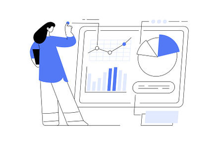 Data driven business model abstract, an Illustration by Visual Generation