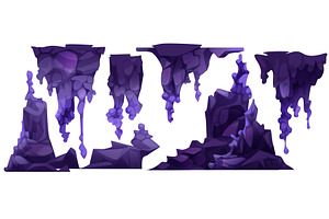 Purple cave formations, an Illustration by art PVP - market