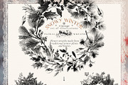 Snowy Winter - vintage illustrations, a Seasonal Illustration by Pamyatka Shop (Thumbnail 6 of 17)