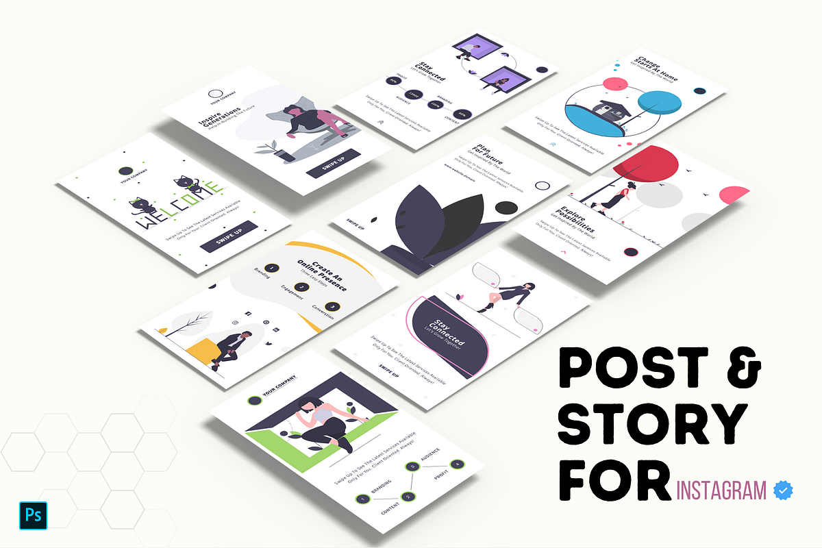 Instagram Minimal Kit, a Social Media Template by Kay Designs (Photo 3 of 4)