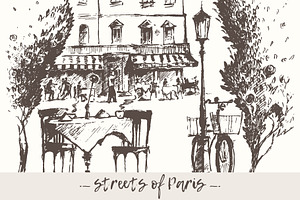 Streets of Paris, France, an Illustration by TheMountBirdStudio