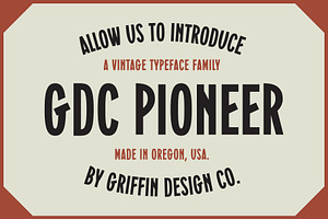 GDC PIONEER | Vintage Font