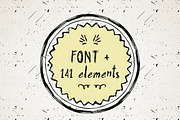 Stobau font + extras, modern font, a Script Font by PATCHPO (Thumbnail 4 of 9)