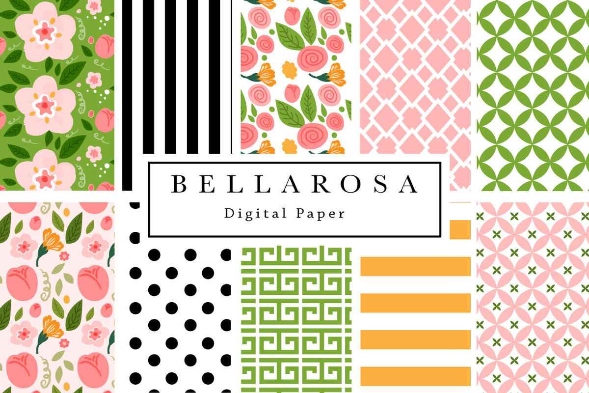 Floral Rose Patterns, a Pattern Graphic by Clover & Lilly (Photo 1 of 4)