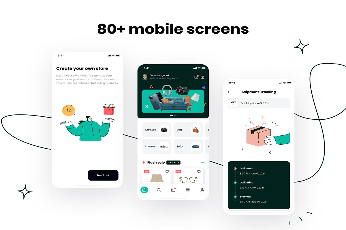 Shopper Ecommerce Mobile App Website, an UI Kit Template by Lumina_ui_ux202 (Photo 5 of 6)