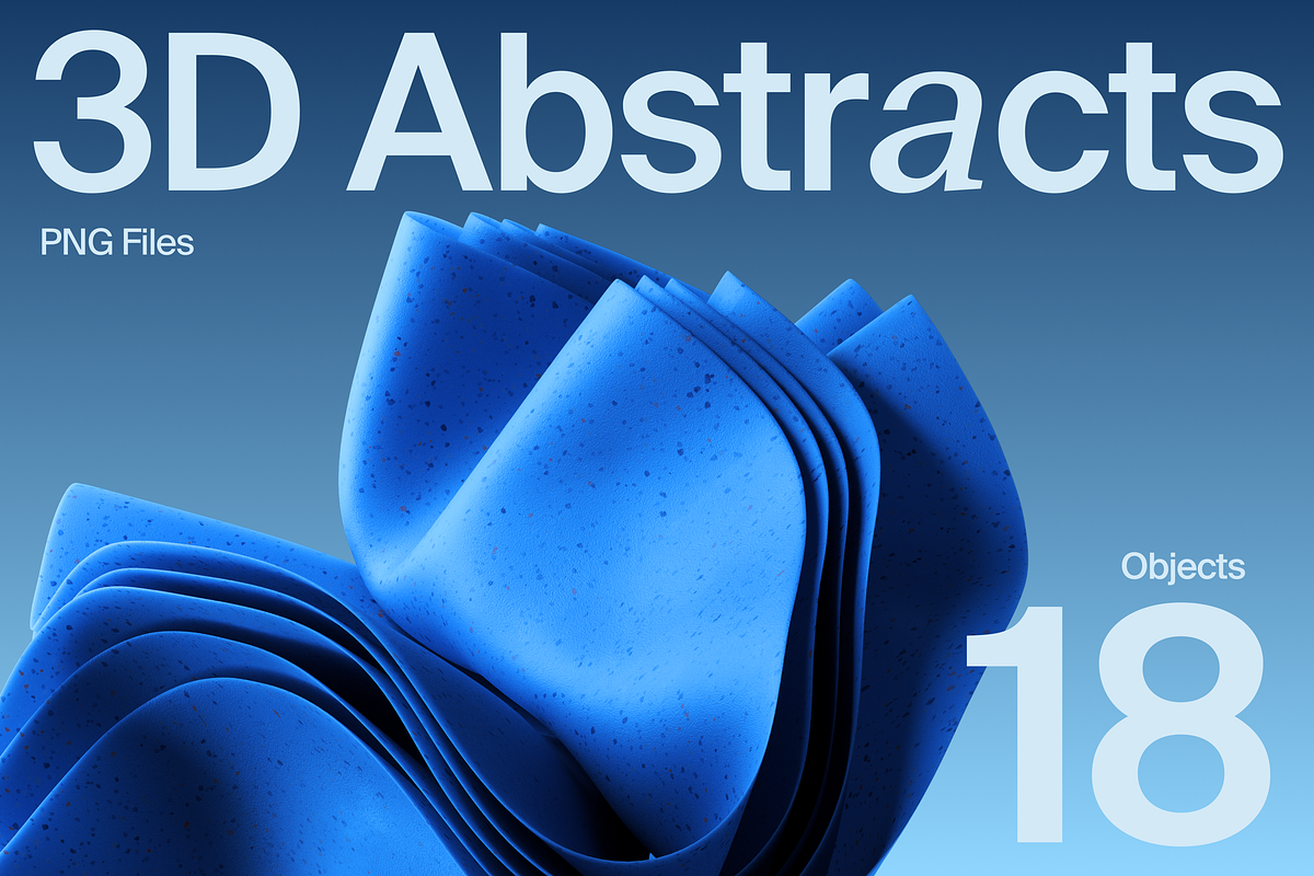 3D Abstract Waves Collection, an Object Graphic by Daniel's Visual (Photo 1 of 6)
