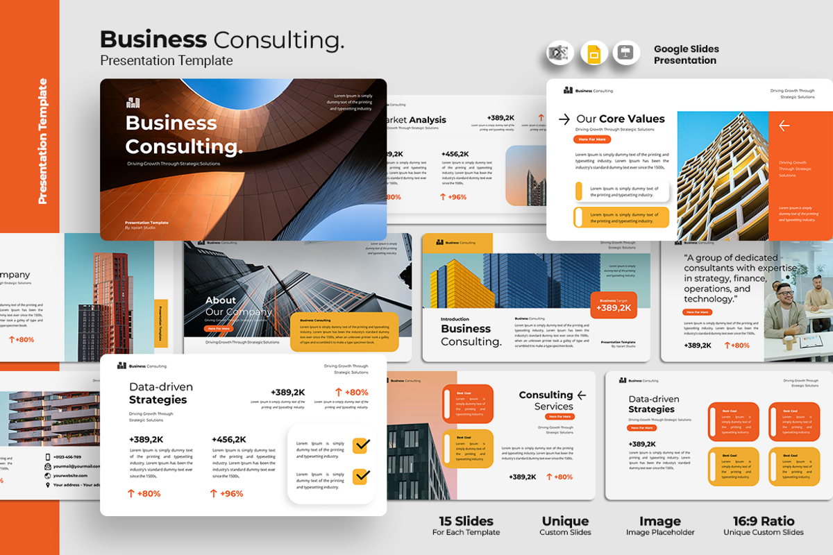 Business Consulting - Google Slides, a Presentation Template by Iqsiart Studio (Photo 1 of 3)