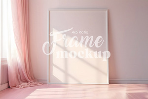 Rosé Room | Frame Mockup 4x5 Ratio