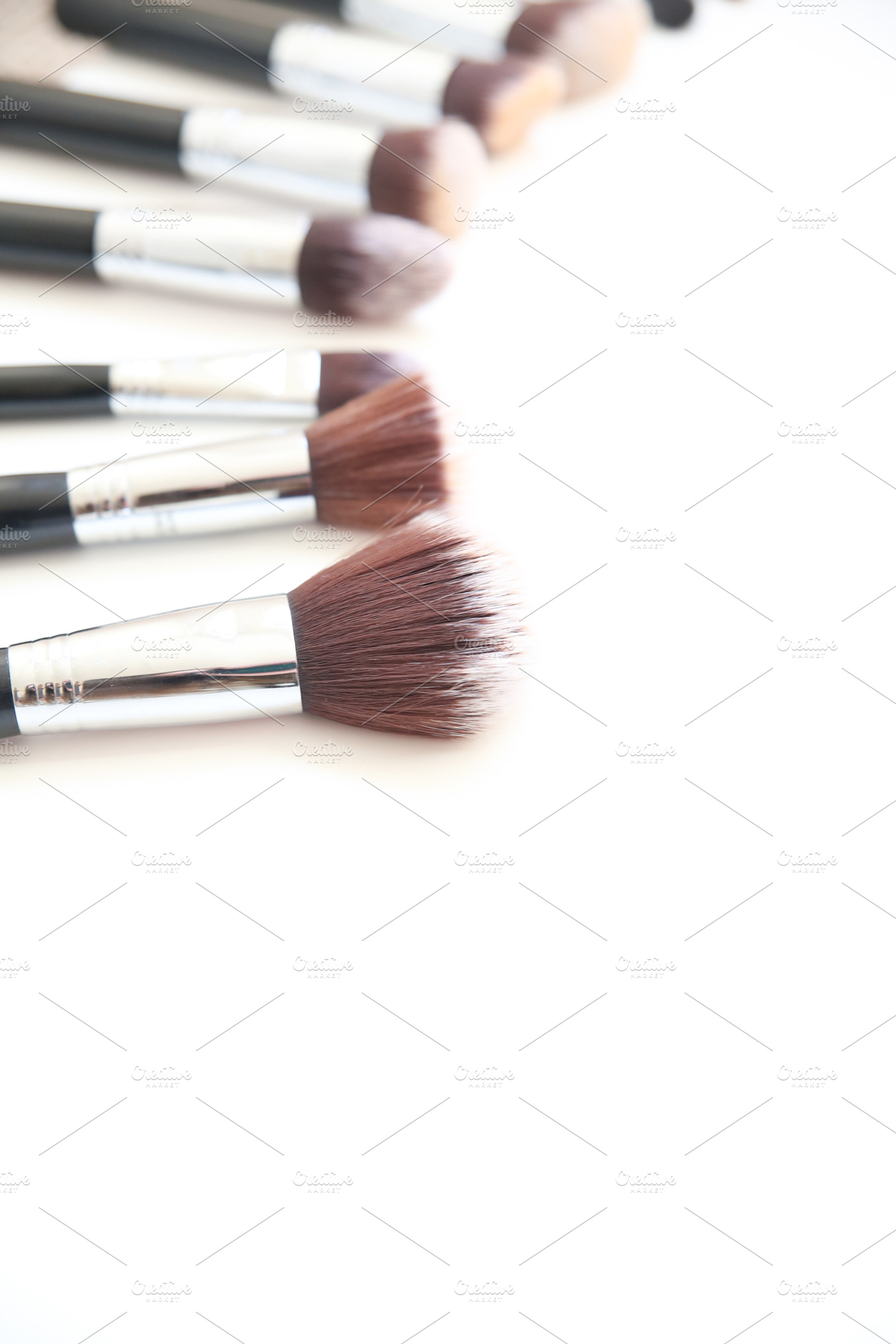 Makeup brush collection 02 stock photo containing makeup and beauty, a Beauty & Fashion Photo by ACP Stock