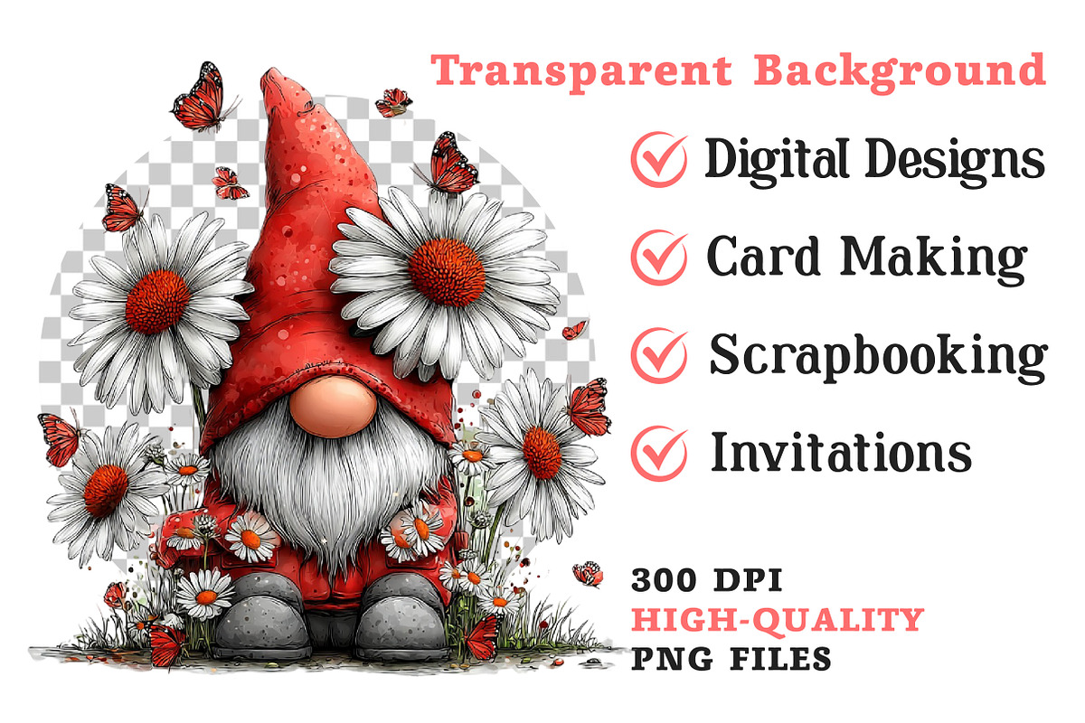 Whimsical Spring Gnome Butterflies, an Illustration by Dream Creation (Photo 7 of 7)