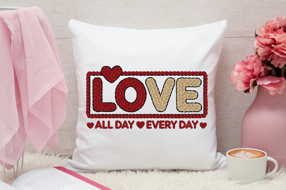 Faux Yarn Chunky LOVE Png, Valentine, an Illustration by Canvas Craft (Photo 7 of 7)