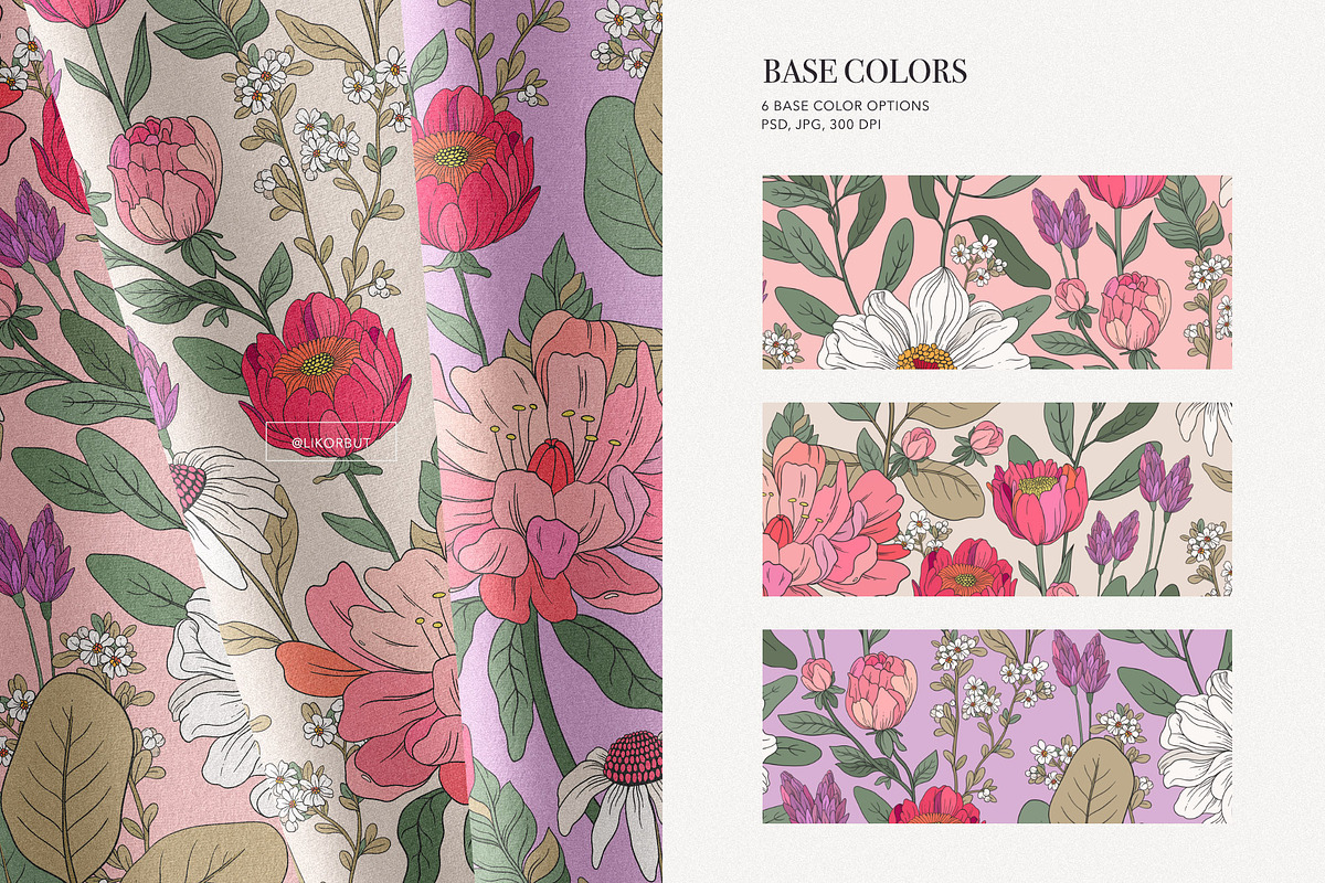 Lush Botanical Pattern and Graphics, a Pattern Graphic by likorbut (Photo 5 of 13)