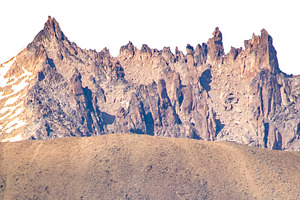 Reddish rocky mountains landscape isolated photo, a Nature Photo by DanFLCreativo