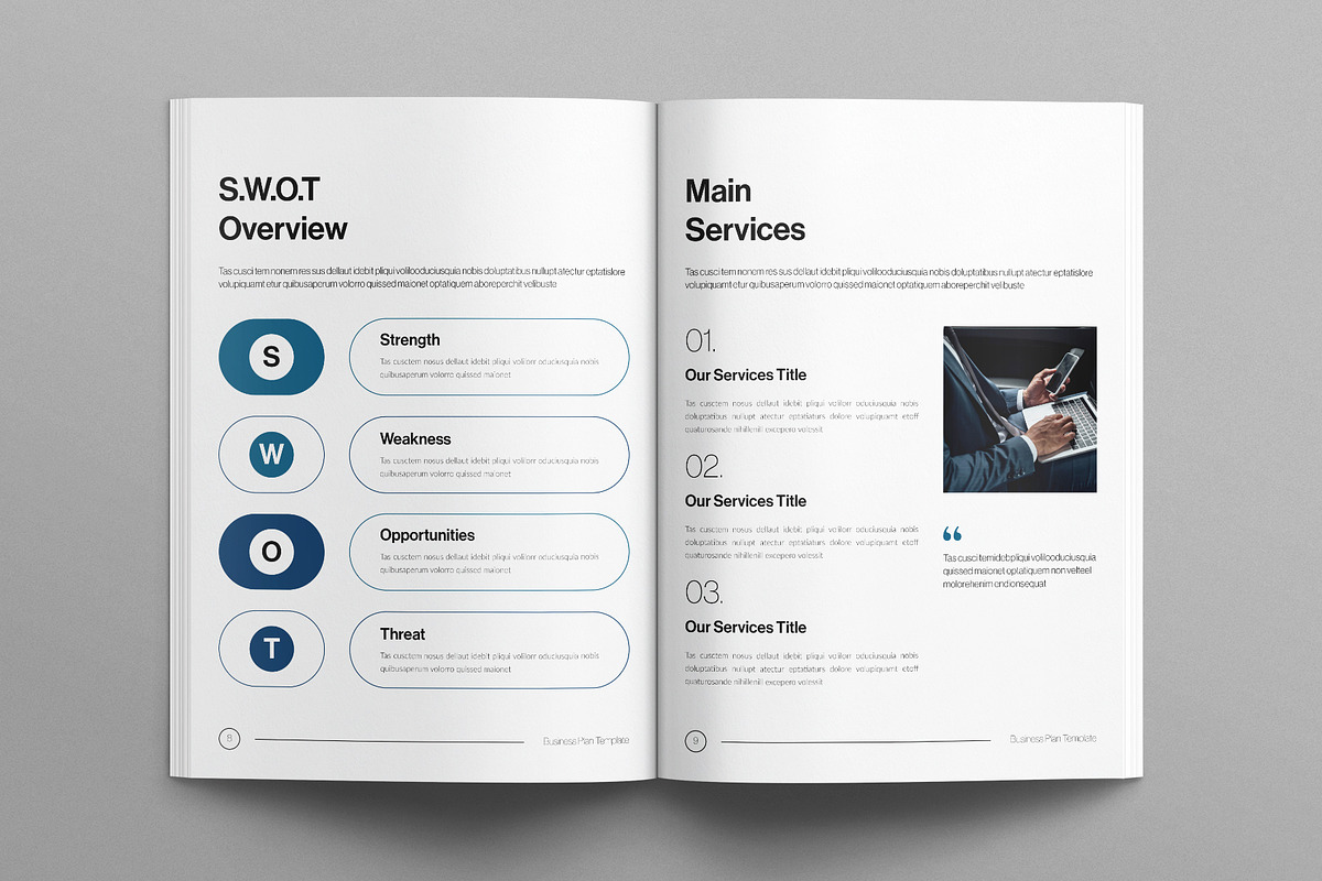 Digital Business Plan Template, a Brochure Template by E-Type (Photo 4 of 7)