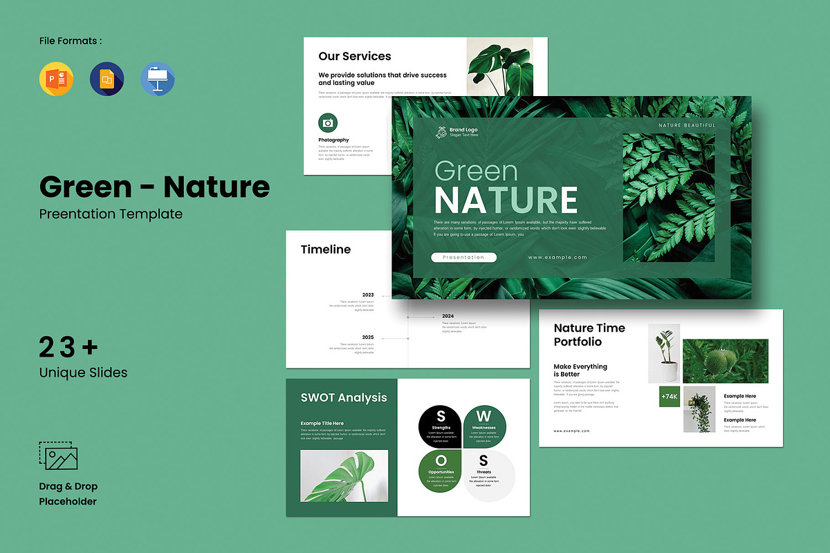 Green - Nature Presentation Template, a Presentation Template by Cleffon_Graphic_Studio (Photo 1 of 4)