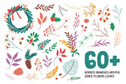 60+ CHRISTMAS FOLIAGE clipart, a Decorative Illustration by IuliiaSavko (Thumbnail 2 of 6)