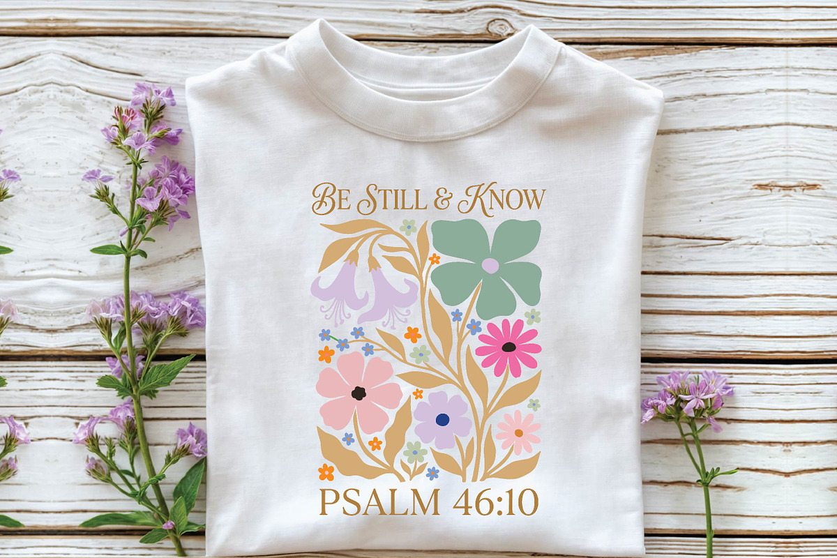 Be Still and Know Christian Floral, a Seasonal Illustration by DreamPrint404 (Photo 2 of 6)