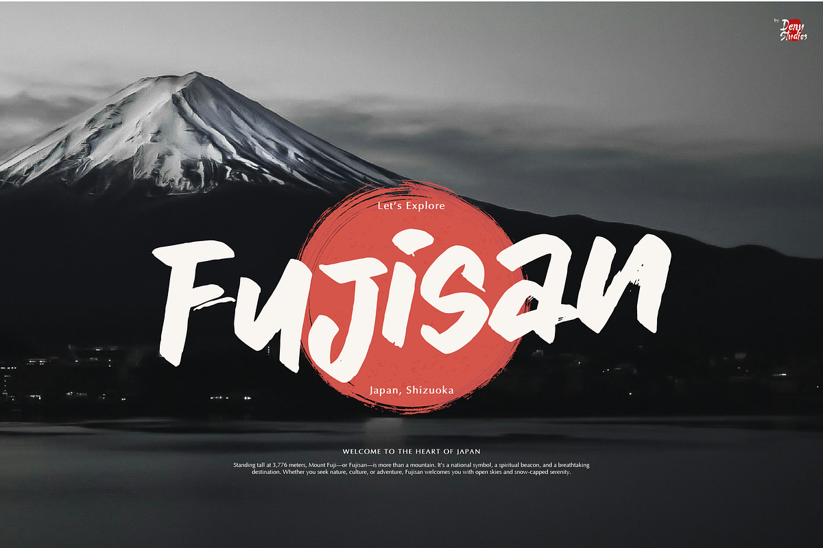 Tenshoku | Japanese Solid Brush, a Handwritten Font by Denustudios (Photo 3 of 12)