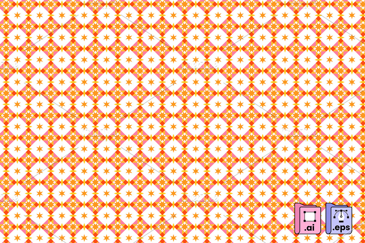 Star Square Geometric Pattern, a Pattern Graphic by MISS CHATZ (Photo 1 of 3)