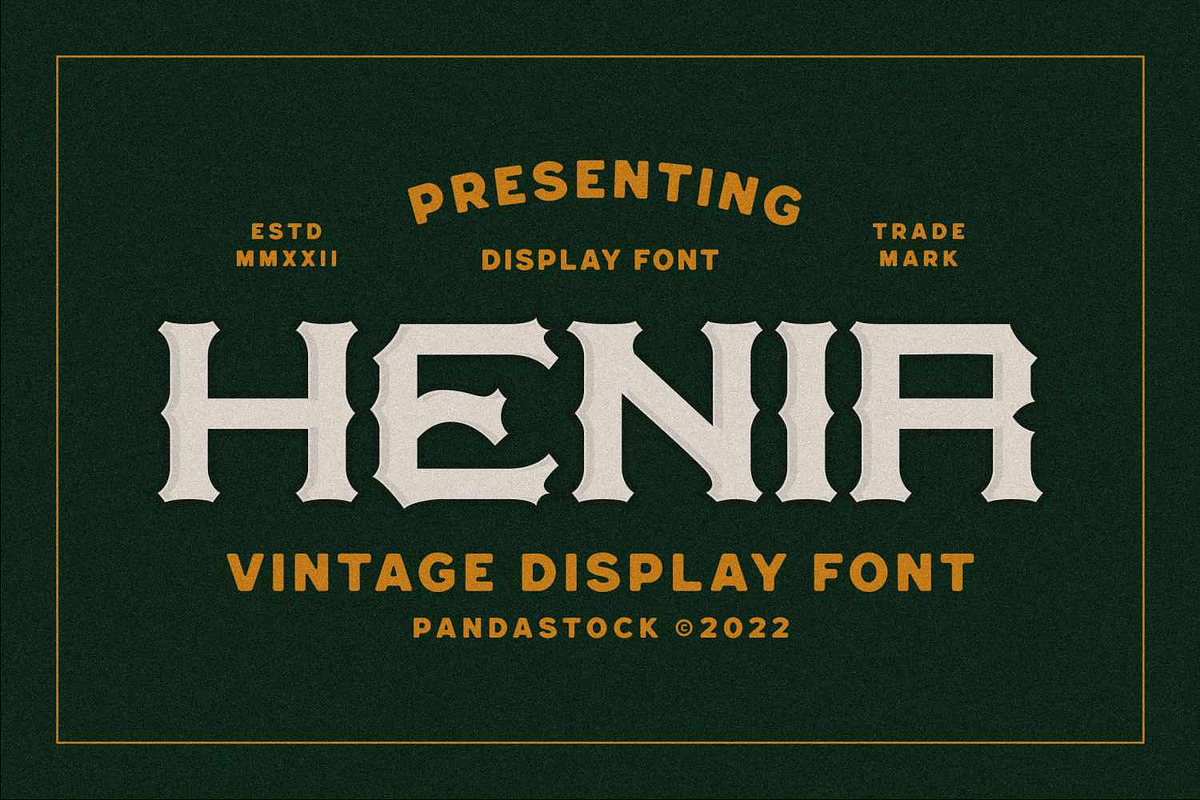Henir - Vintage Western Font, a Slab Serif Font by Imoodev (Photo 1 of 5)