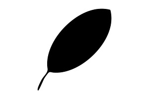 Leaf icon design template, a Solid Icon by Sumberpangan