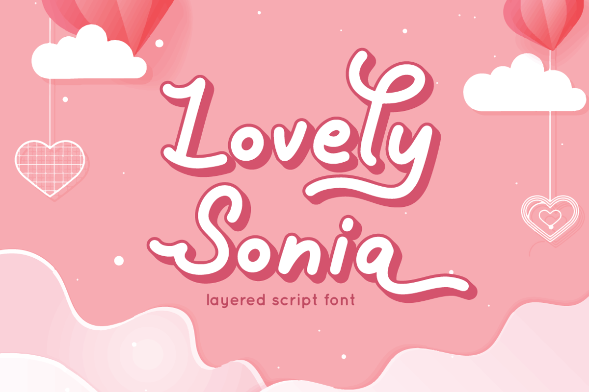 Lovely Sonia - Layered Script Font, a Handwritten Font by Attype (Photo 1 of 8)