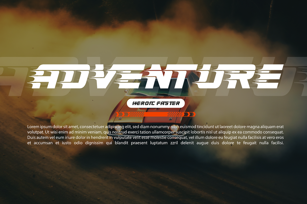 Heroic Faster Font, a Sans Serif Font by 177Studio (Photo 6 of 8)