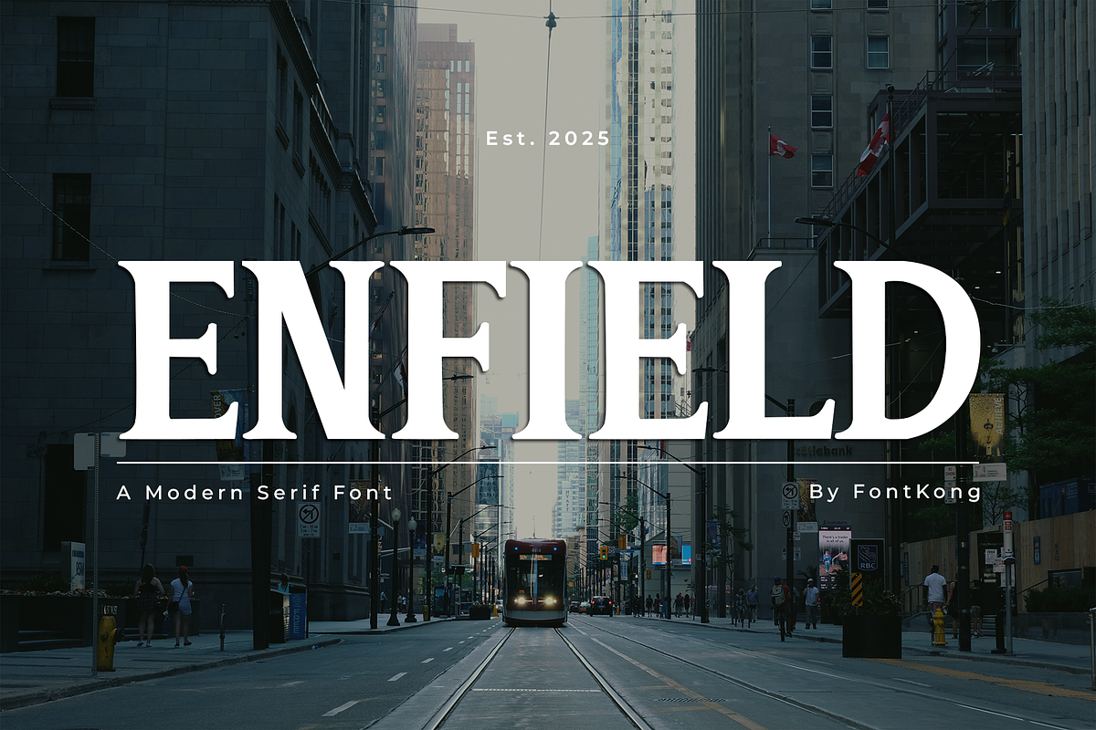 Enfield – A Modern Serif Font, a Serif Font by overlaytemplates (Photo 1 of 5)