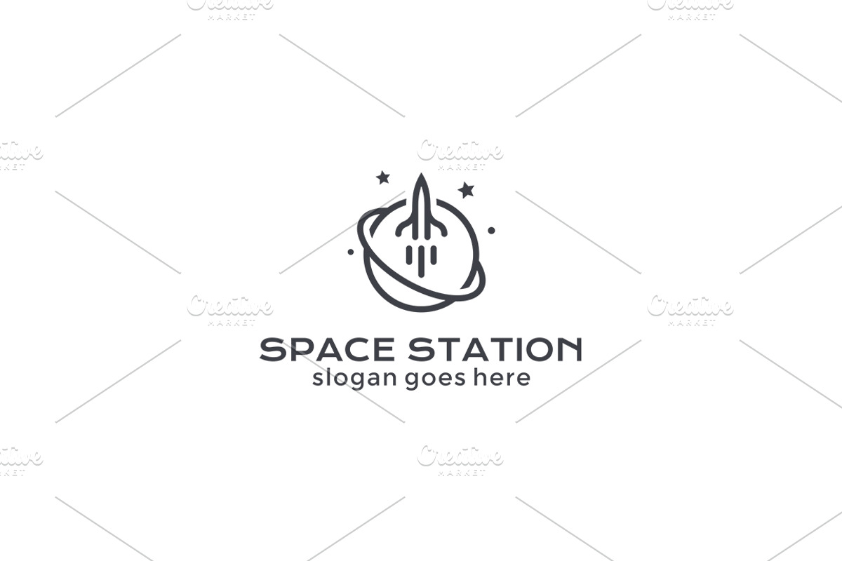 Rocket logo template, spaceship (8), a Branding & Logo Template by pne-design (Photo 1 of 2)