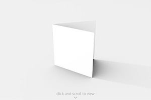 Square Greeting Card Mockups