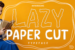 Lazy Paper Cut Four Bundle Font
